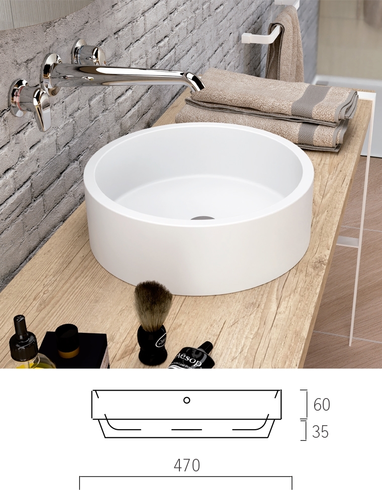 Lavabo sobreencimera modelo HYDOR