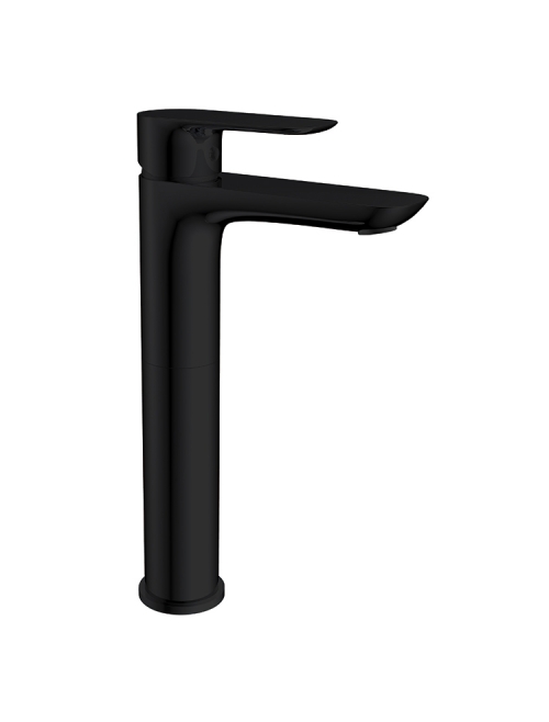 Grifo monomando para lavabo, de caño alto, modelo CASSIO (NEGRO).