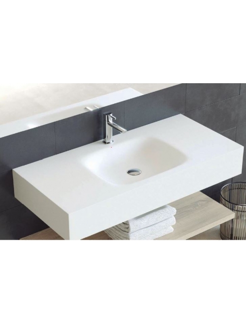 Encimera con lavabo modelo ASTHON (seno centrado con faldón).