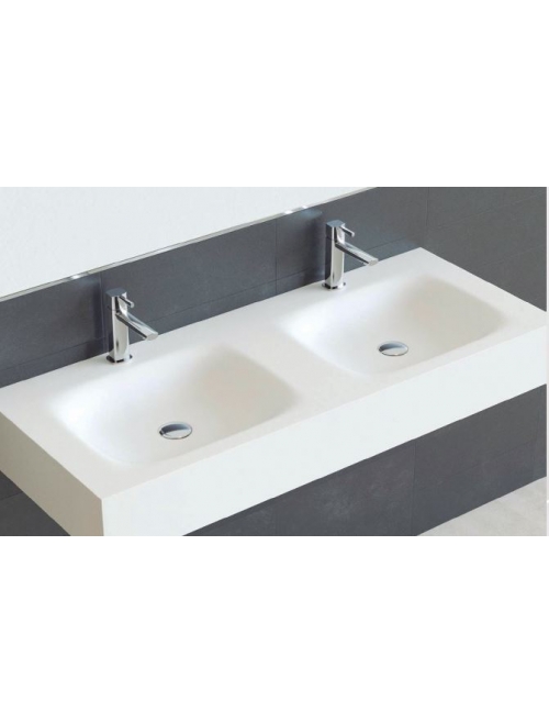 Encimera con lavabo modelo ASTHON (dos senos con faldón).